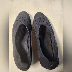 Arche Women's Lilly Ballet Wedge Cutout  Dark Blue Sz 40  Sz US 9